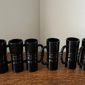 Vintage Tiara Black Indiana Glass Kohula Coffee/beer Mugs - Set of 6 (6-inch  Tall, With Handle) - Etsy Canada
