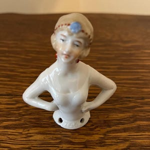 Vintage German Pin Cushion Doll - Art Deco Flapper Style Beauty