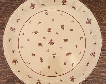 Vintage Village Chintz Chestnut Hill 12" Round Serving Platter or Chop Plate - Mikasa Brand - Farmhouse Decor - Retro Kitchen Servingware