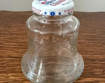 Cloche vintage Liberty Cerises au marasquin, 1776 Bocal en verre bicentenaire, 1976, objet de collection patriotique en forme de clochette Liberty