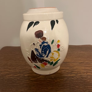 Vintage Hand-painted Glazed Cookie Jar