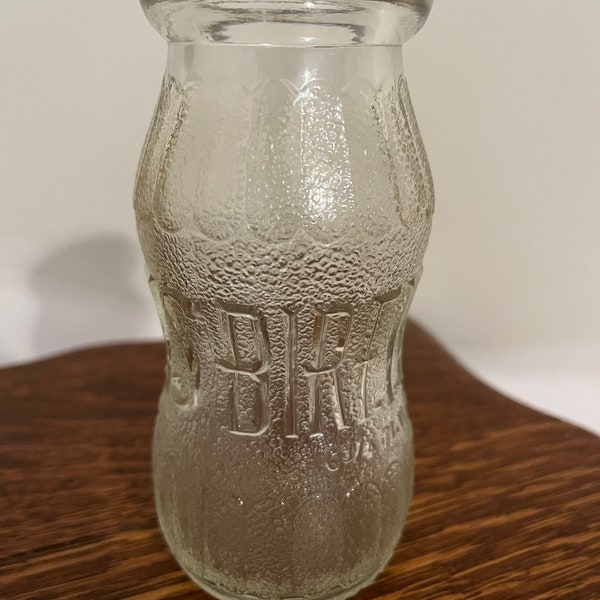 Vintage Bireley's Clear Soda Bottle - Embossed Glass Bottle 6 3/4 oz