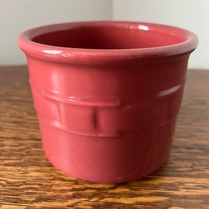 Longaberger Pottery Woven Traditions Paprika Red Pottery Crock