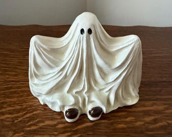 Vintage Ceramic Sheet Ghost Figurine Halloween Spooky Fall Decoration