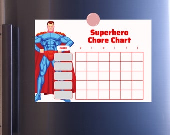 Free Printable Super Heroes Chore Chart