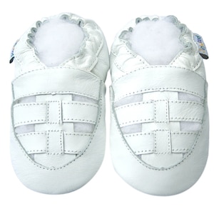 Soft Sole Baby Shoes Girls Boys Leather Sandal Anti-slip Bottom Infant Toddler Prewalk Summer Kids Sandal 0-3 years old sandal strap white