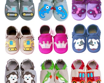 Jinwood Soft Sole leather Baby Shoes Girls Boys Unisex Kids Shoes Infant Slippers Toddler Crib Shoes Baby Booties 0-3 Y