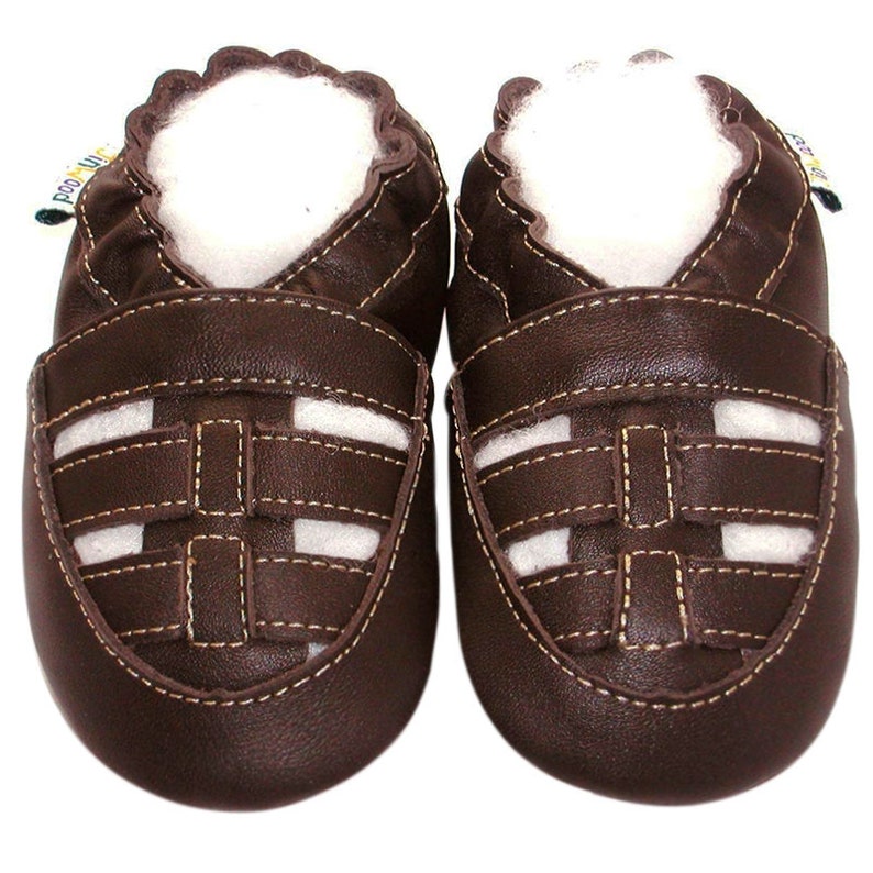 Soft Sole Baby Shoes Girls Boys Leather Sandal Anti-slip Bottom Infant Toddler Prewalk Summer Kids Sandal 0-3 years old sandal strap brown