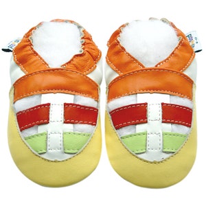 Soft Sole Baby Shoes Girls Boys Leather Sandal Anti-slip Bottom Infant Toddler Prewalk Summer Kids Sandal 0-3 years old sandal strap yellow