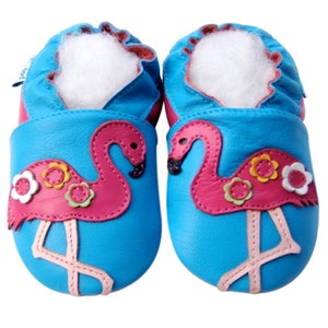 Best Seller Soft Sole Leather Baby Boys Girls Shoes Unisex Kid Shoes Infant Sandal Toddler Crib Moccasin Shoes Baby Booties 0-3 Y famingo blue