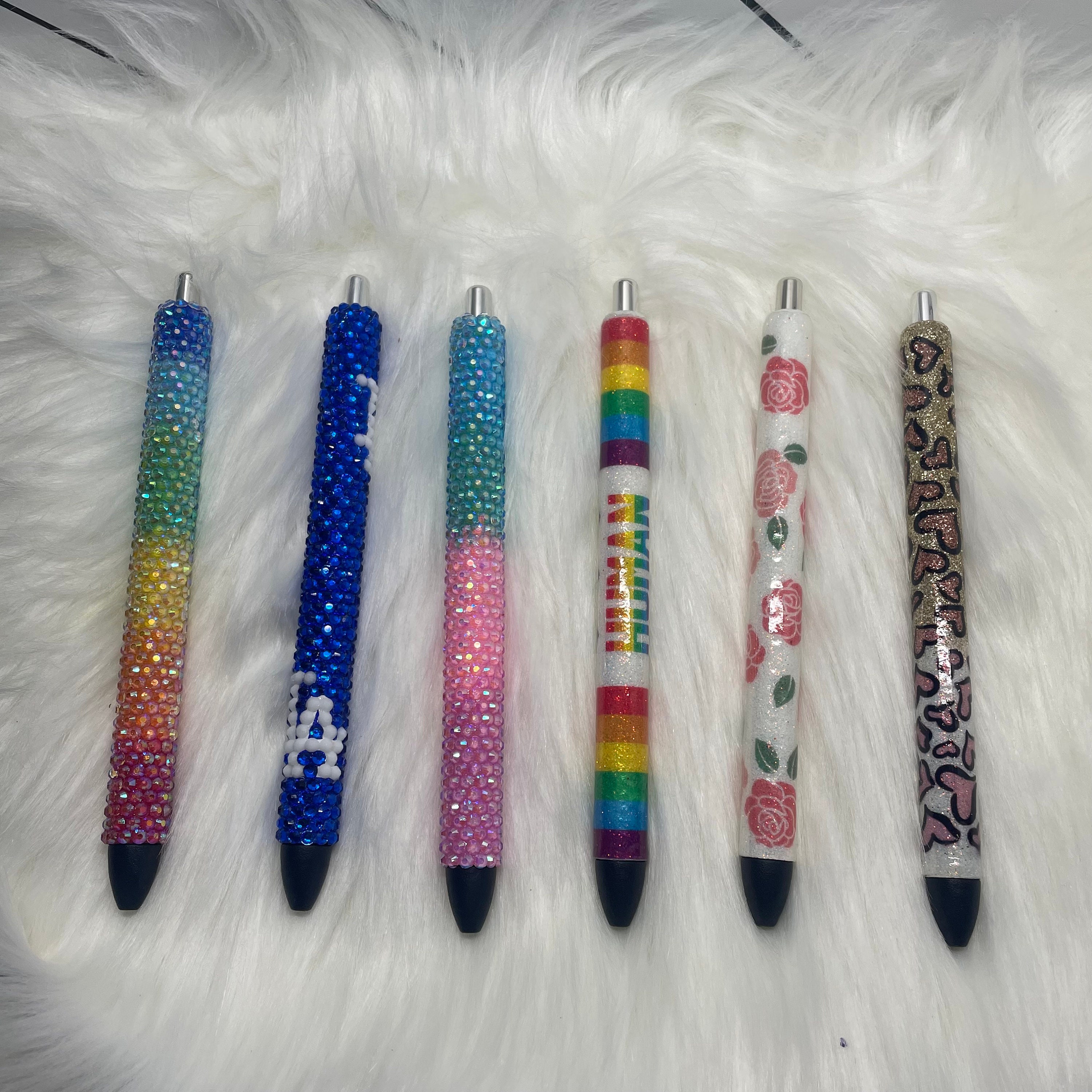 Rainbow Glitter Pen, Personalized Pen, Custom Glitter Pens