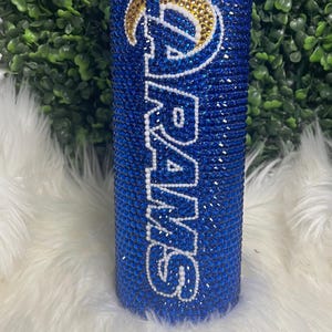 LA Rams Rhinestone Tumbler: Custom Football Fan Cup