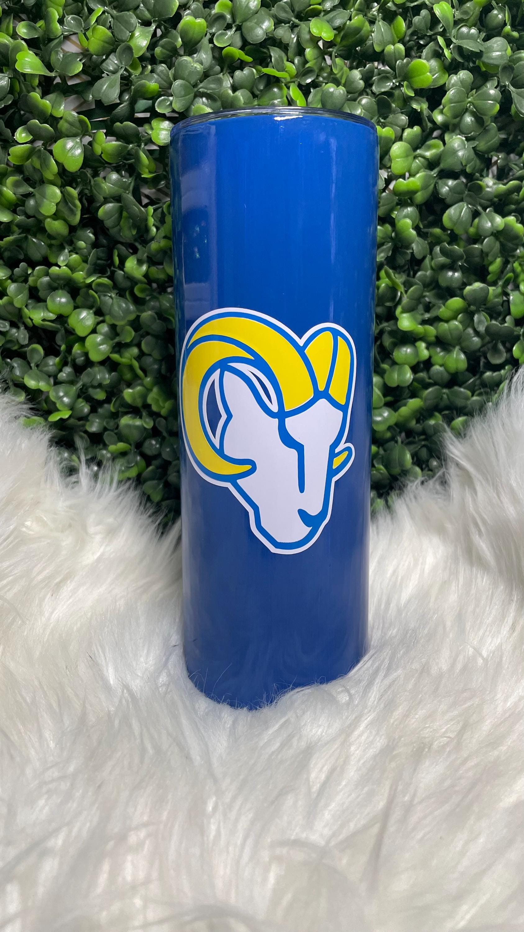 LA Rams Rhinestone Tumbler: Custom Football Fan Cup - Etsy