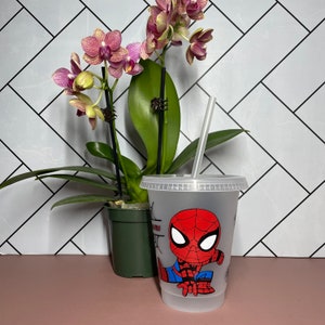 Spider-man 16oz custom cold cup, Spider-man kids cups, Birthday cups, gift idea.