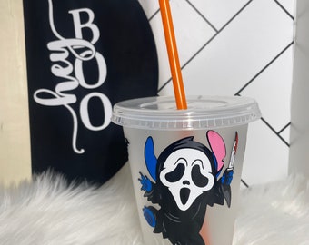 Vaso de Halloween de Stitch: Vaso para fiesta infantil de 16 oz