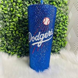 Los Angeles Dodgers custom Blue rhinestone tumbler. LA dodgers tumbler, Dodgers rhinestone tumbler, Rhinestone tumbler.