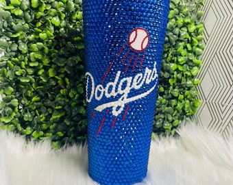 Gobelet à strass Los Angeles Dodgers : coupe de baseball bleue personnalisée
