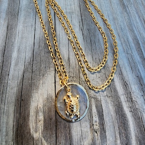 Dainty Gold Turtle Capiz Shell Necklace on Gold Chain