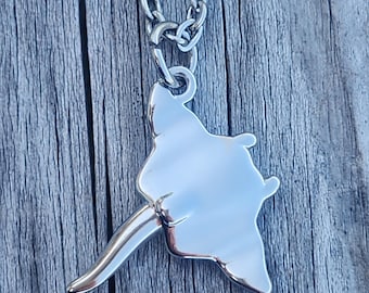 Silver  Manta Ray Necklace - Non Tarnish Waterproof Jewelry
