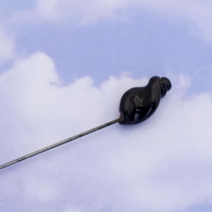 Vintage Art nouveau Black Artistic designed Stick Pin - S19