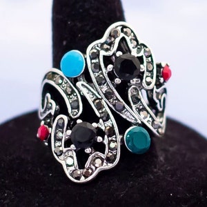 Vintage Victorian Multi Stone Ring - S13