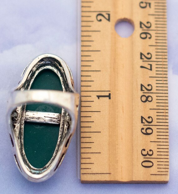 Vintage Victorian Oval Ornate Ring - S22 - image 3