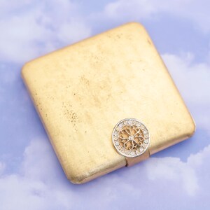 Vintage Square Gold Tone Compact Case by Avon - S3