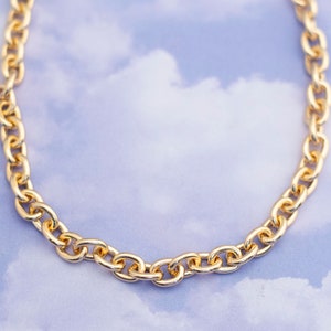 Vintage Minimalist Heavy Gold Chain Necklace 20 Inches - S20