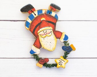 Vintage Christmas Decorative Santa Claus Brooch - S30