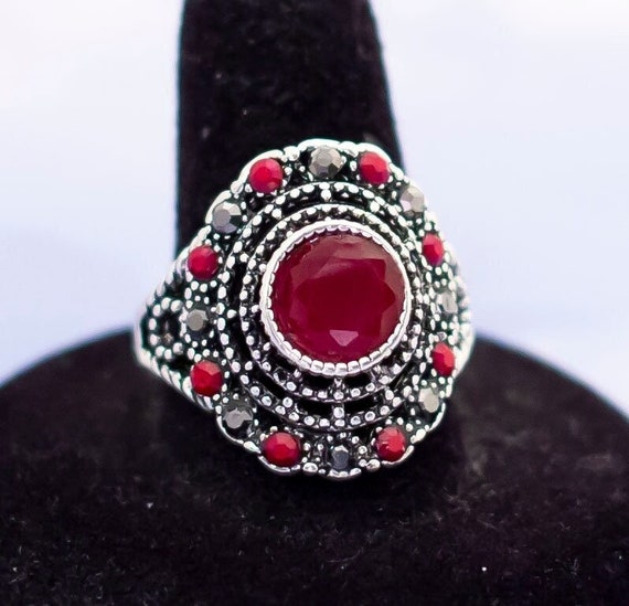 Vintage Victorian Ruby Ring - S13 - image 1