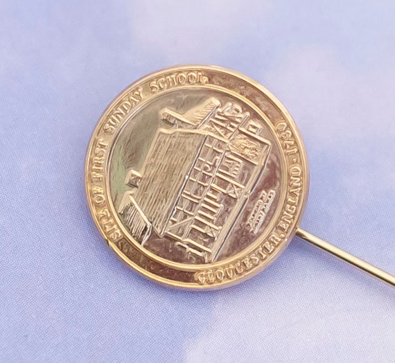 Vintage Mid-century Catholic Gold Plated Medal St… - image 2
