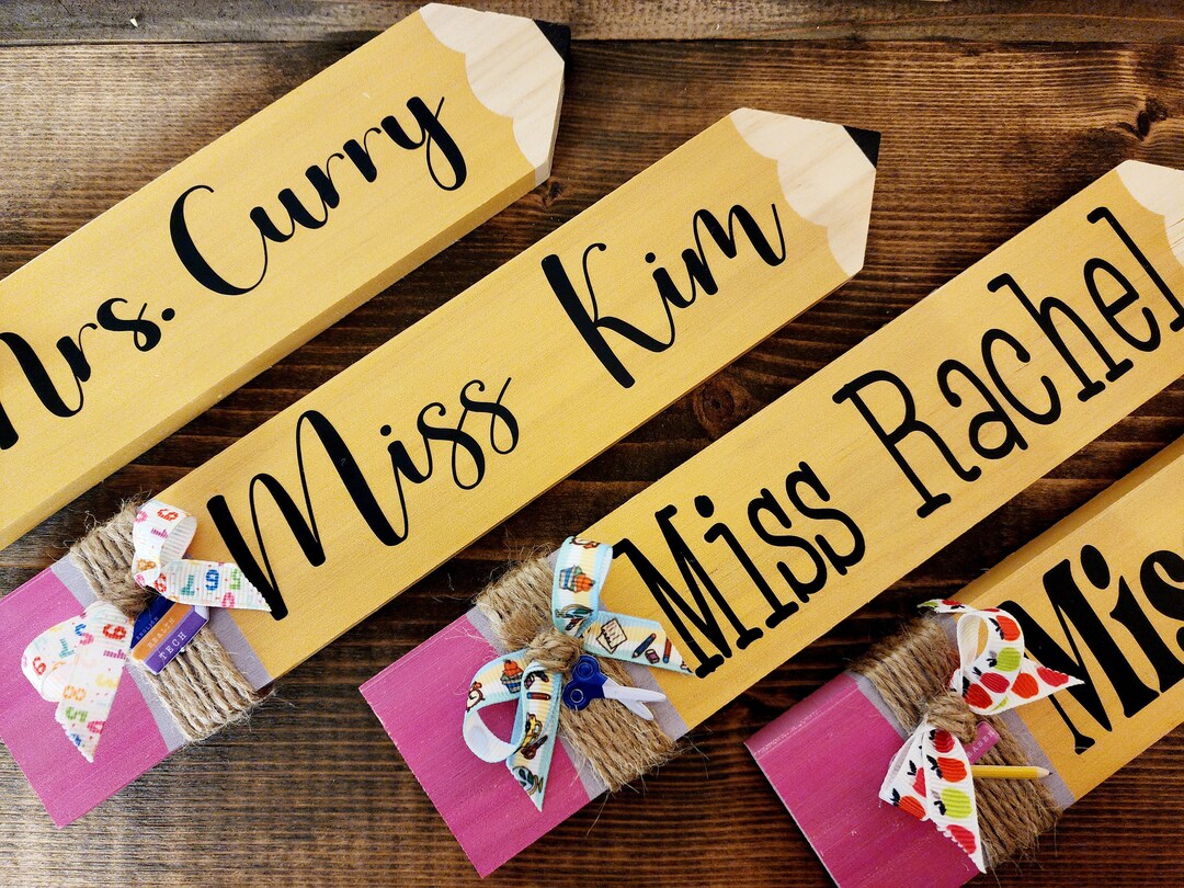 Teachers Personalized Name Plate Wooden Name Plaque Teachers Gift