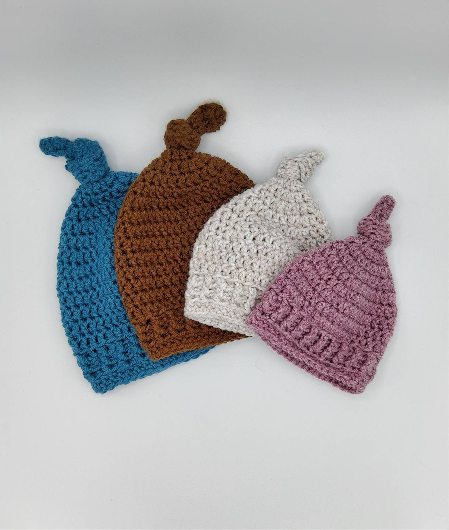 Baby Top Knot Hat Crochet Pattern Preemie Newborn 3 Months 6 Months Beanie Etsy