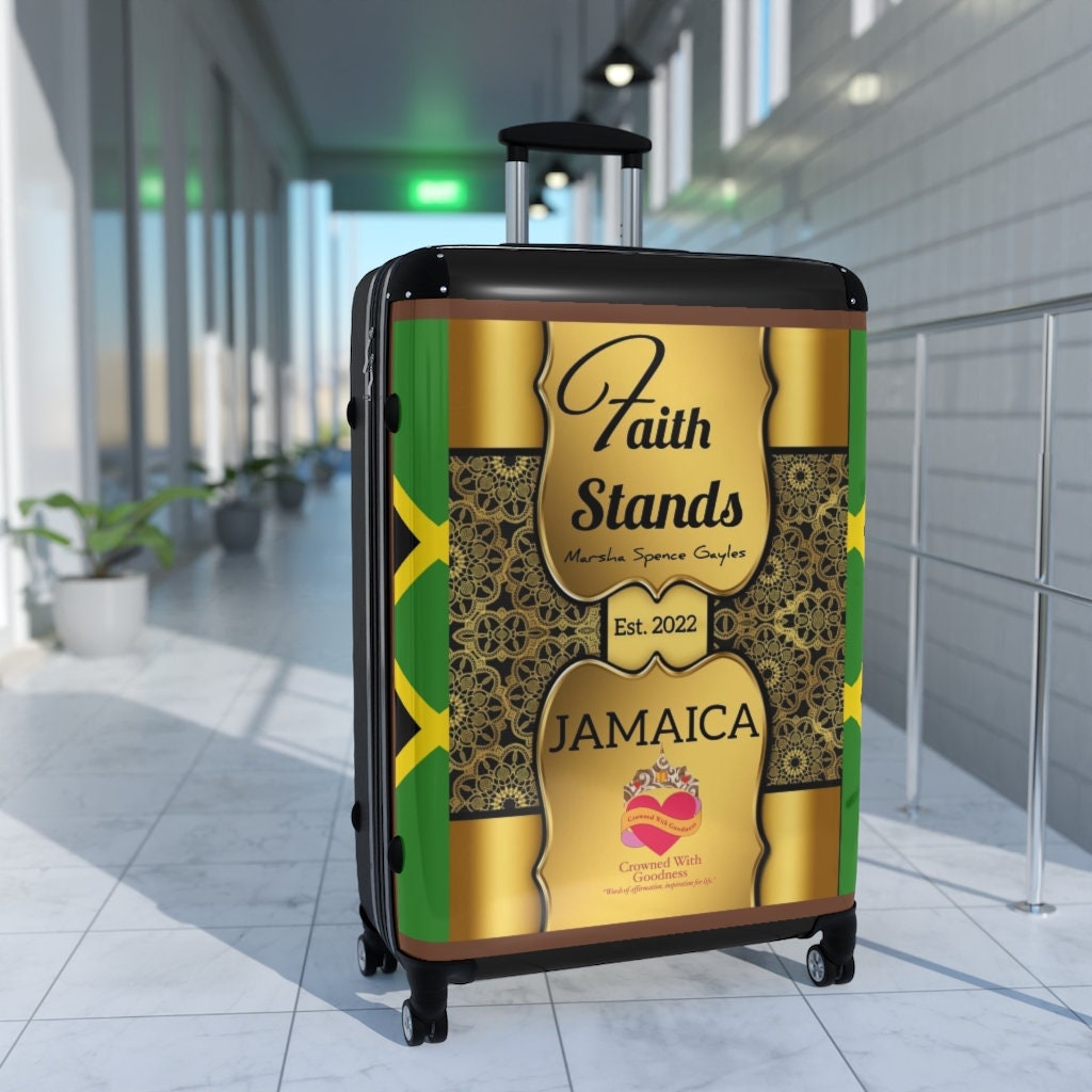 Faith Stands Jamaica Black/gold Custom Designed Jamaican Themed