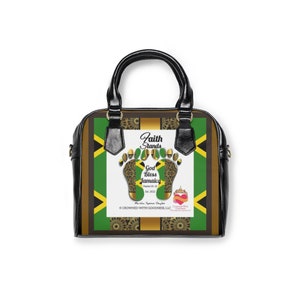 Faith Stands - Multicolored Custom Designed Jamaican Themed Shoulder Handbag