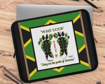Walk Good Stay on the Path of Success - 17' Jamaican Themed Laptop Sleeve