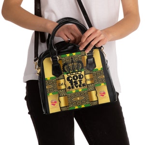 GOD 1st 4 Ever - Custom Designed Jamaican Themed Shoulder Handbag