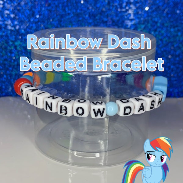 Rainbow Dash Beaded Bracelet