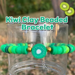 Kiwi Clay Beaded Bracelet
