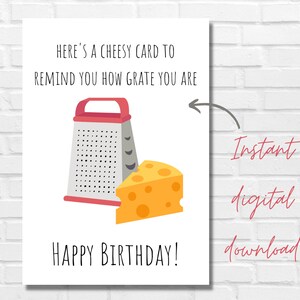 Cartão de feliz aniversário, download digital de 5 x 7 polegadas para impressão, você é grato, cartão engraçado e bobo para amigo, família, colega de trabalho, colegas de equipe