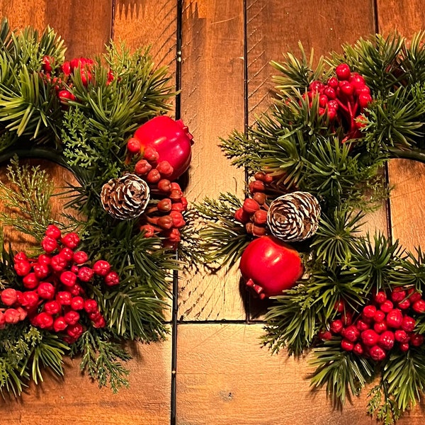 Christmas Candle Rings Etsy