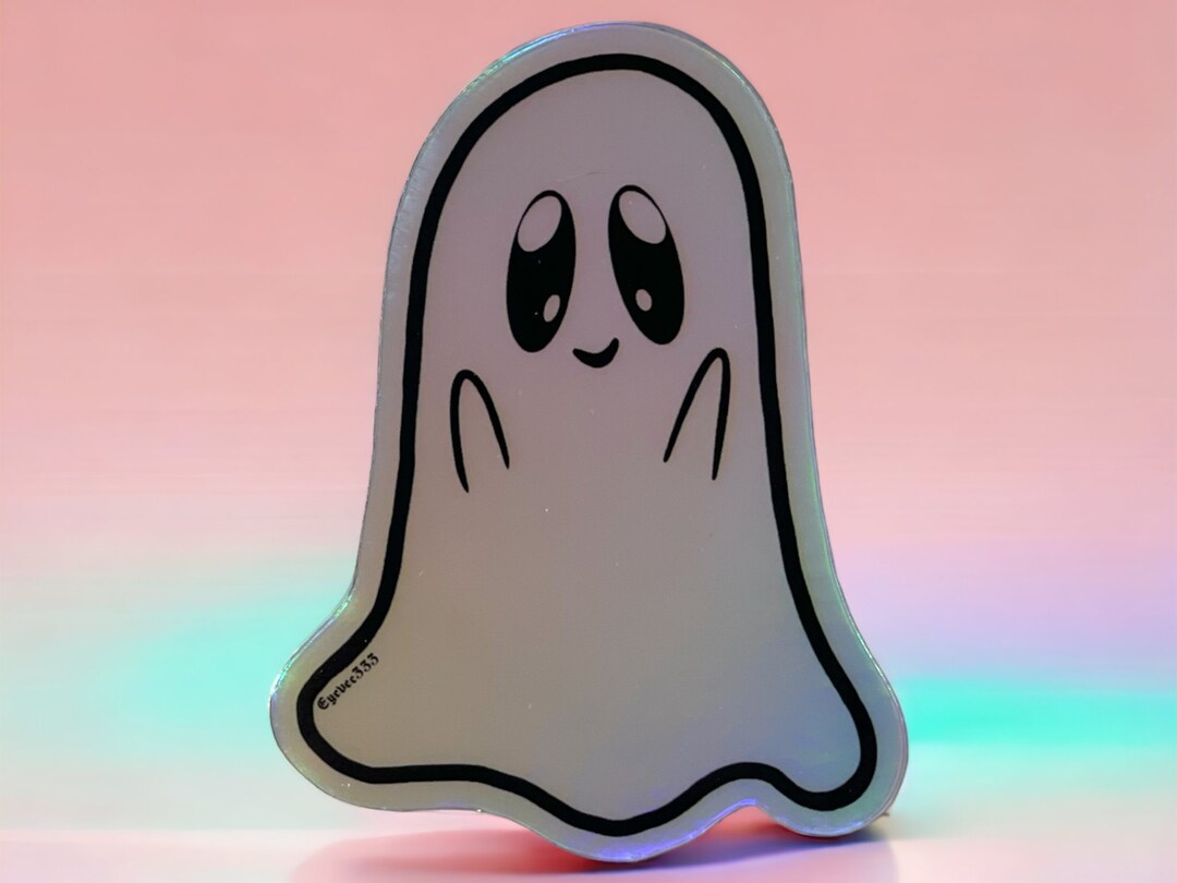Holographic Ghost 3” Vinyl Sticker - Etsy