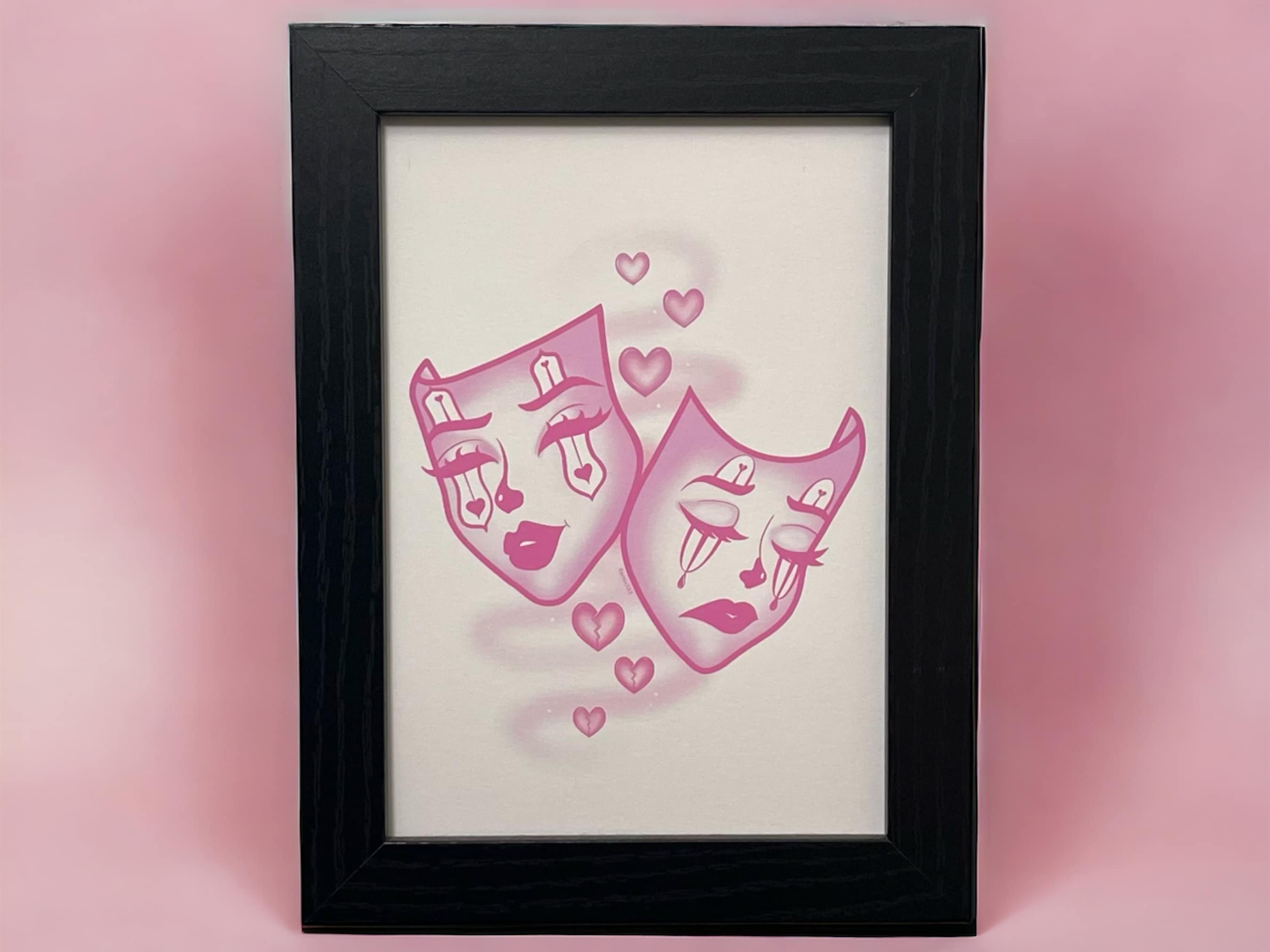 Smile now cry later pink corazones