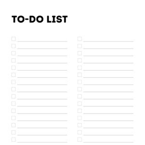 To Do List Printable | Instant Download | Black & White