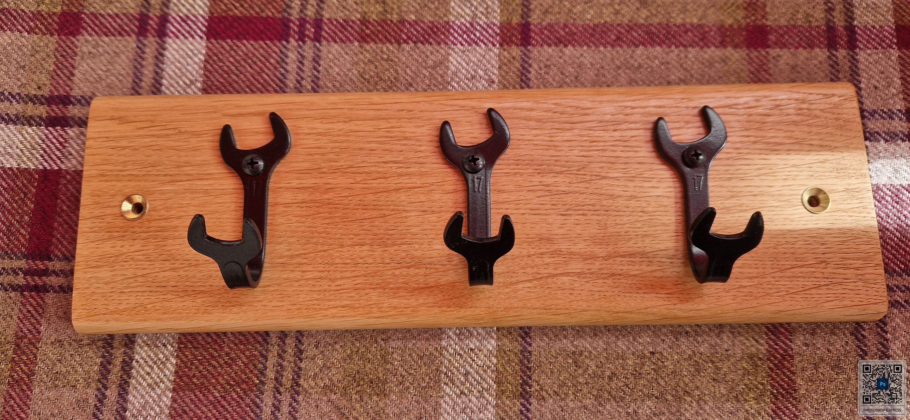 Spanner Coat or Key Hook Rail