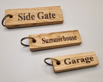 Oak Key Ring, Large, Rustic & Chunky - 3 Size Options