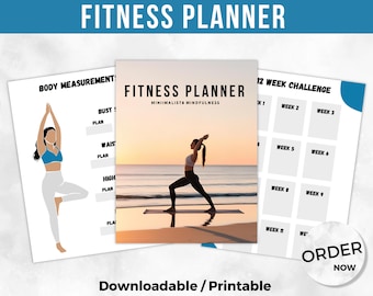 Fitness Planner, Gym Goals Tracker, Health and Wellness Organizer
