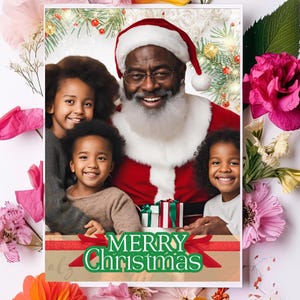 サンタの小さなお手伝いさんたち: サンタと子供たちの心温まるクリスマス カード!