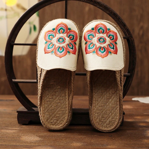 custom embroidered slippers