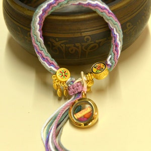 Pulsera de cuerda tibetana Thangka: Caja Gawu, estilo étnico Tieji